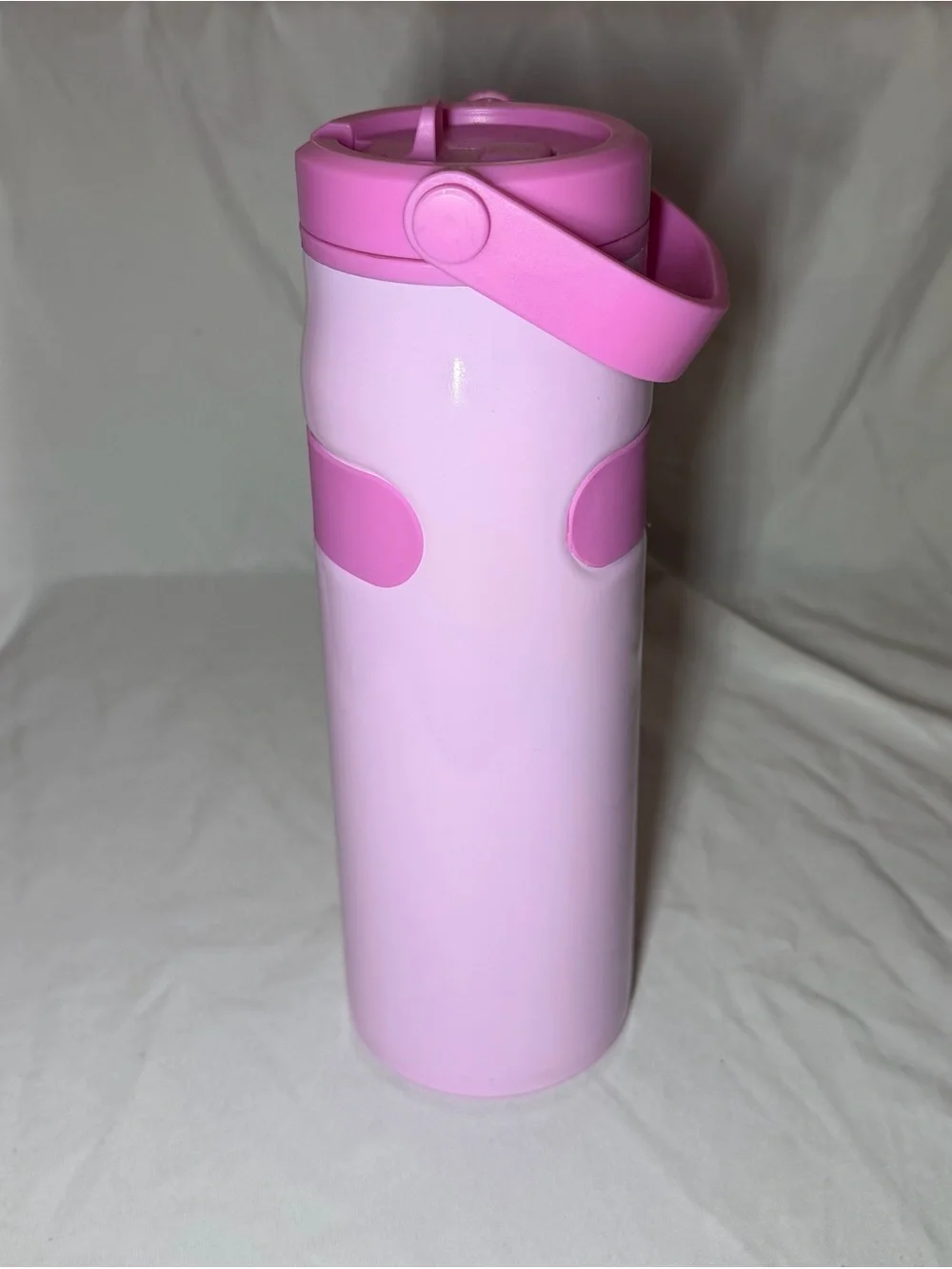 Pink Stainless Travel Water Bottle with Carry Handle